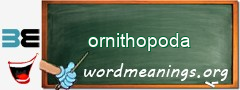 WordMeaning blackboard for ornithopoda